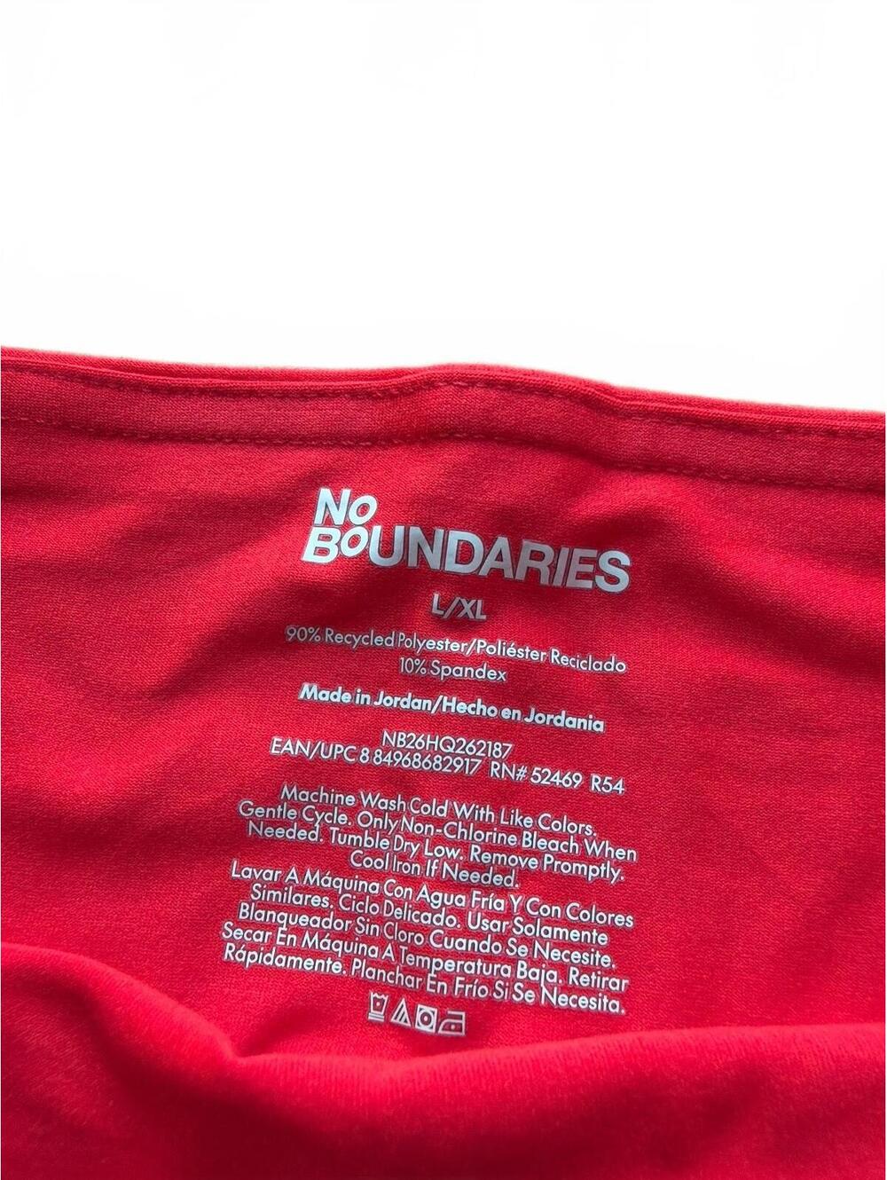 #603 No Boundaries Red High-Waisted Stretch Shorts L/XL - Picture 3 of 3